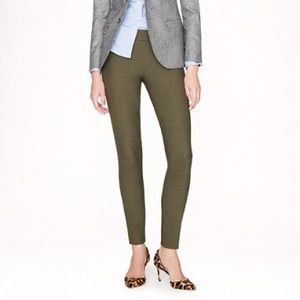 J. Crew Minnie stretch wool ankle pant in olive green